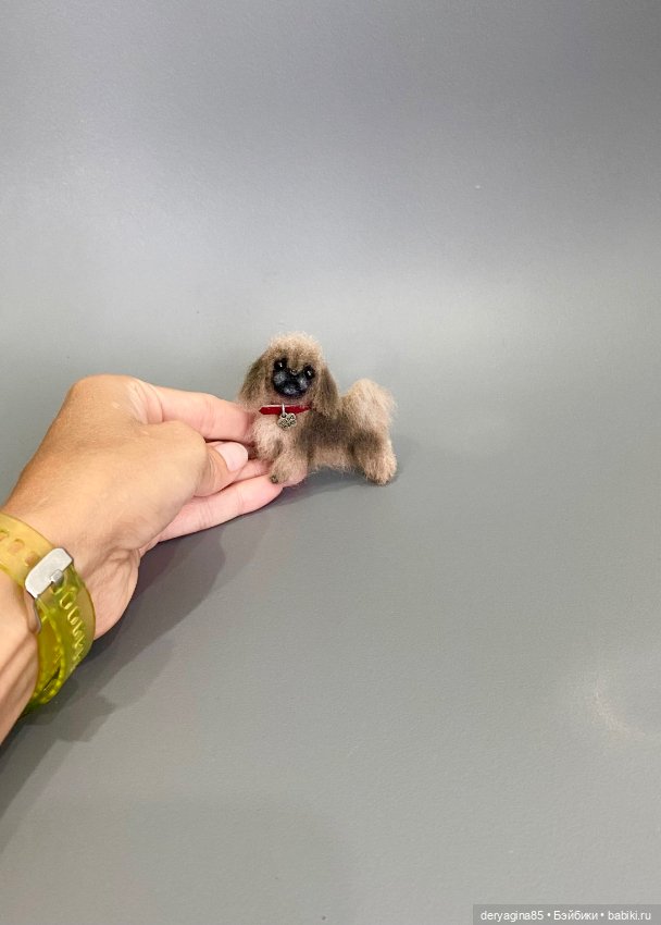 Пекинес — Валяные игрушки из шерсти: сухое валяние (фото 10)