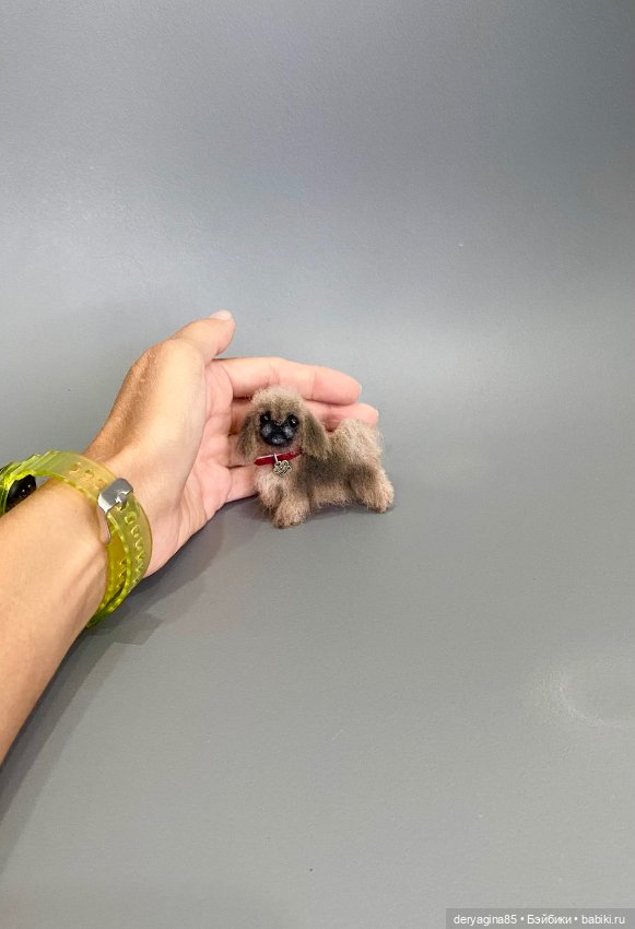 Пекинес — Валяные игрушки из шерсти: сухое валяние (фото 9)