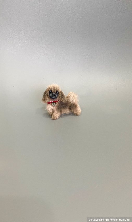 Пекинес — Валяные игрушки из шерсти: сухое валяние