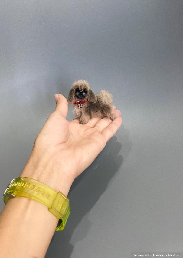 Пекинес — Валяные игрушки из шерсти: сухое валяние (фото 2)