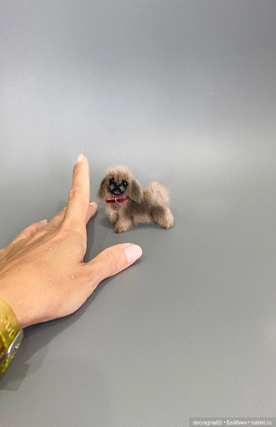 Пекинес — Валяные игрушки из шерсти: сухое валяние (фото 6)