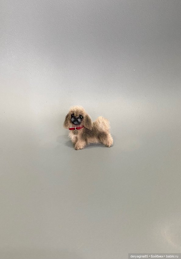 Пекинес — Валяные игрушки из шерсти: сухое валяние (фото 3)