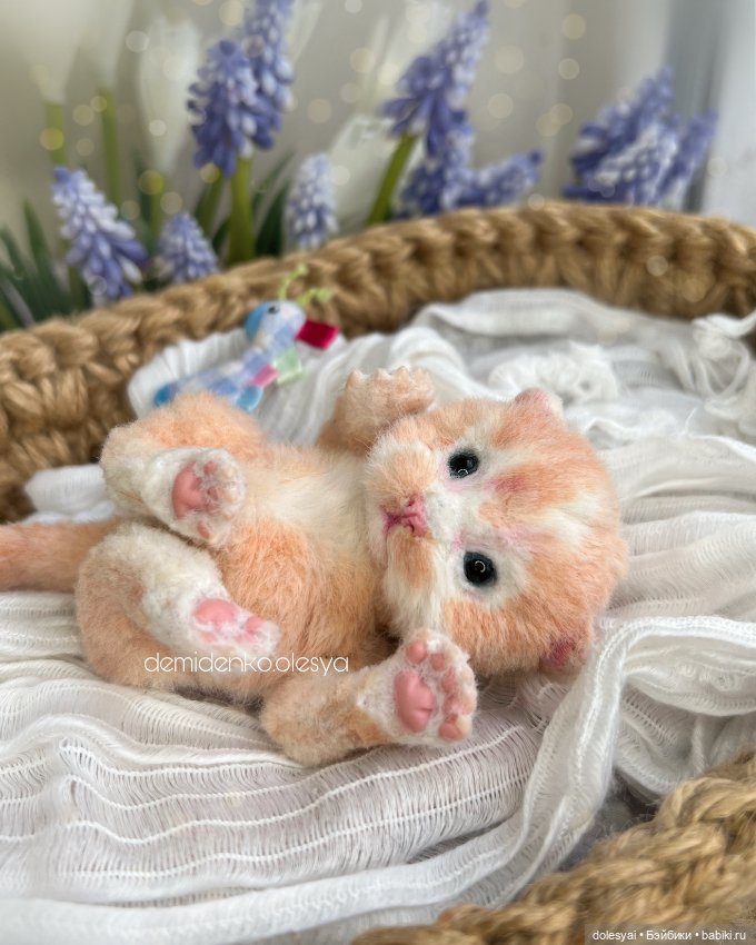 Котёнок Молли — Игрушки в смешанной технике (мех и глина): Арт (фото 3)