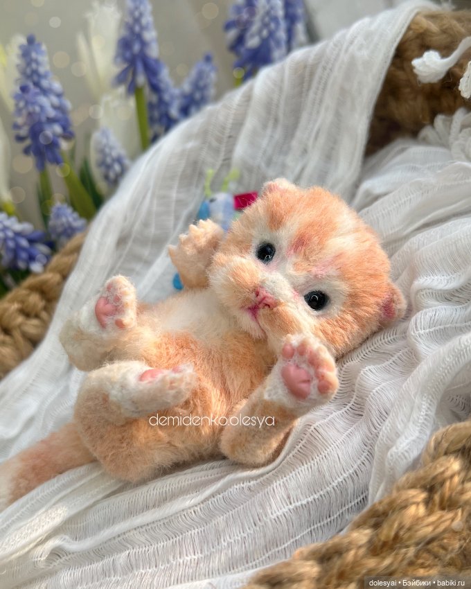 Котёнок Молли — Игрушки в смешанной технике (мех и глина): Арт (фото 2)