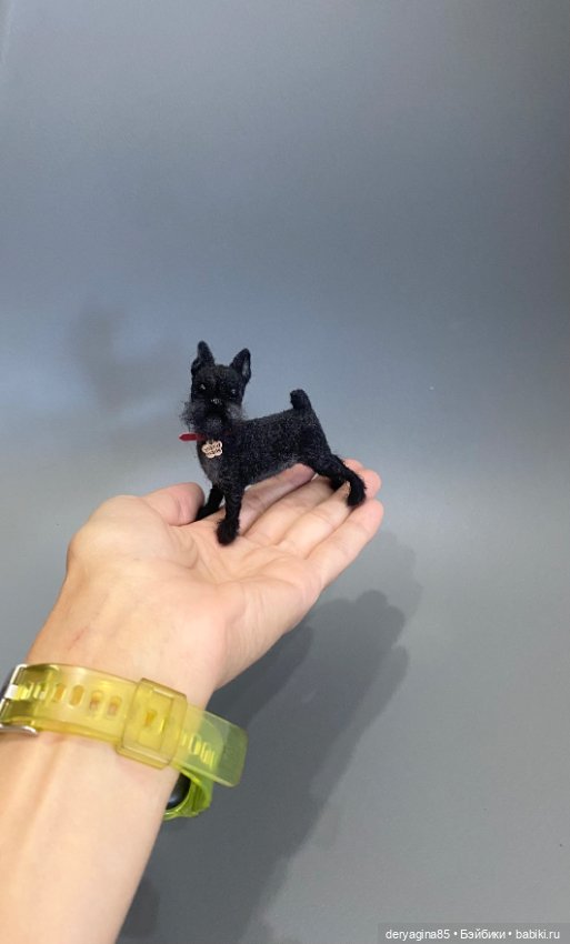 Аффен пинчер — Валяные игрушки из шерсти: сухое валяние (фото 5)