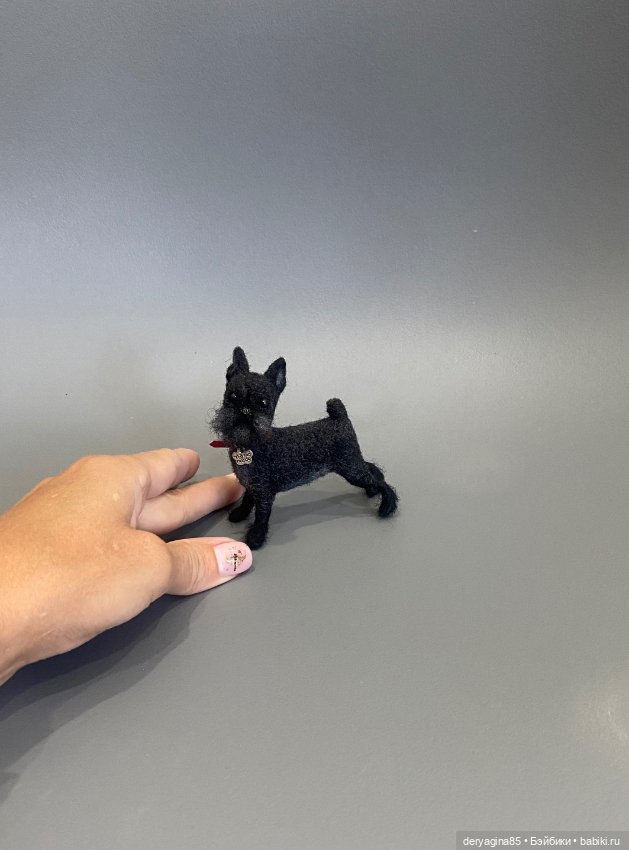 Аффен пинчер — Валяные игрушки из шерсти: сухое валяние (фото 8)