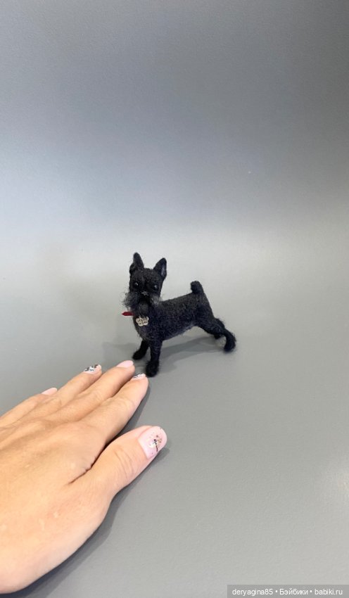 Аффен пинчер — Валяные игрушки из шерсти: сухое валяние (фото 6)