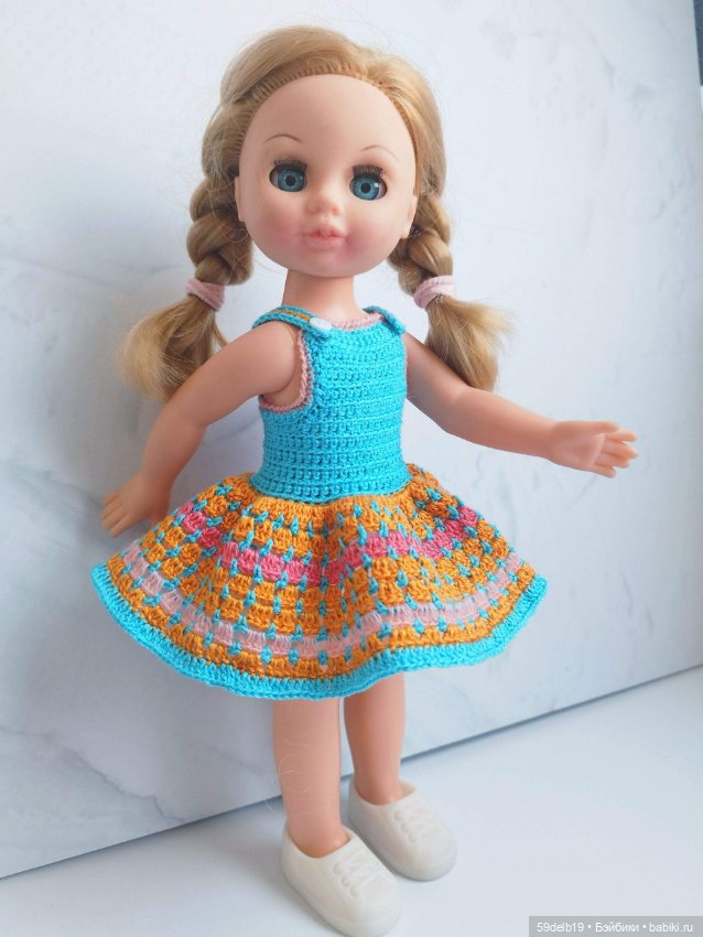 Летний сарафанчик для куклы Весна 30 см (фото 2)