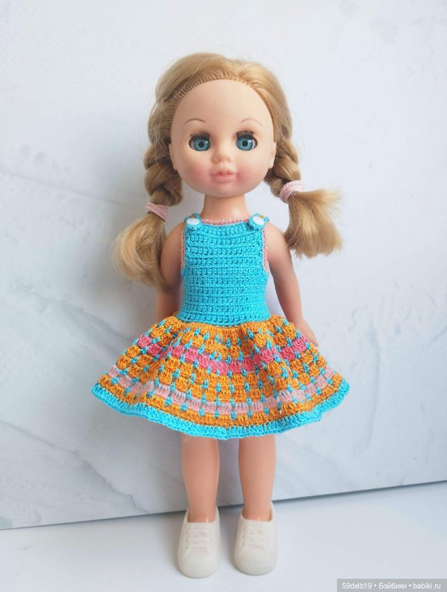 Летний сарафанчик для куклы Весна 30 см (фото 3)