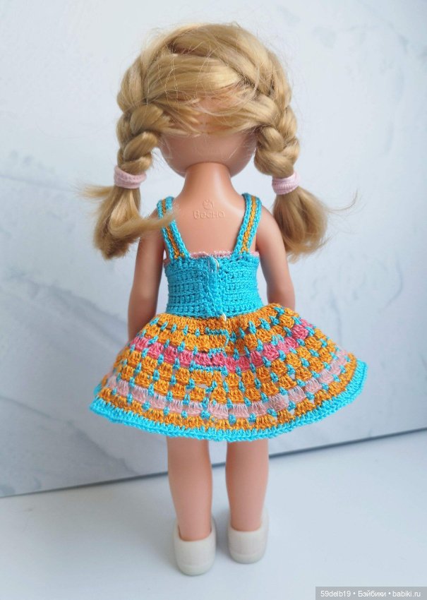 Летний сарафанчик для куклы Весна 30 см (фото 4)