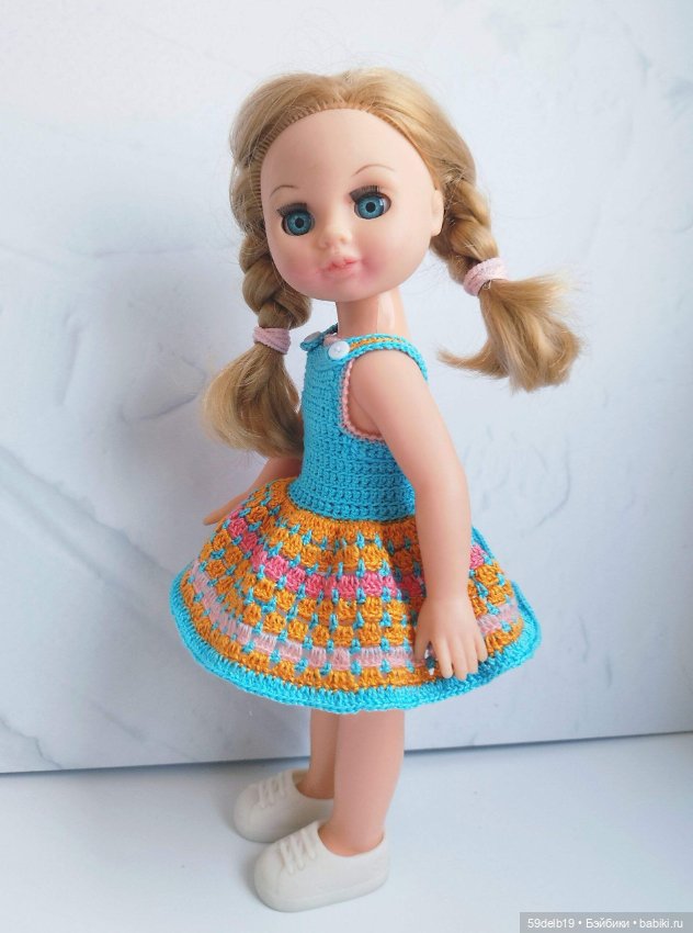 Летний сарафанчик для куклы Весна 30 см