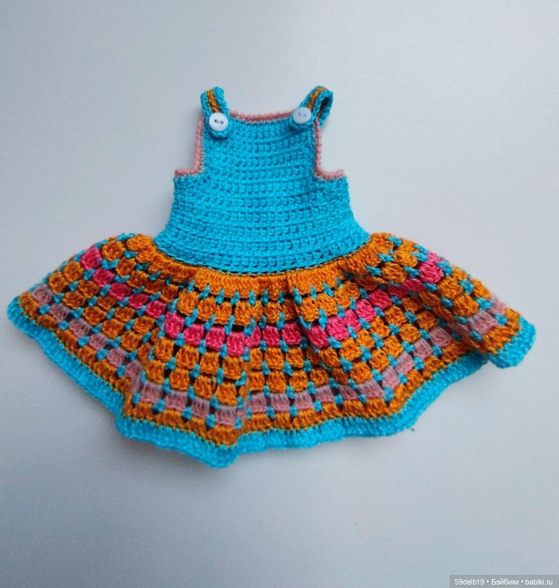 Летний сарафанчик для куклы Весна 30 см (фото 5)