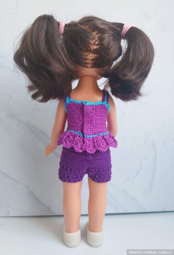 Летний костюмчик с шортами для куклы Эли Весна 30 см (фото 4)