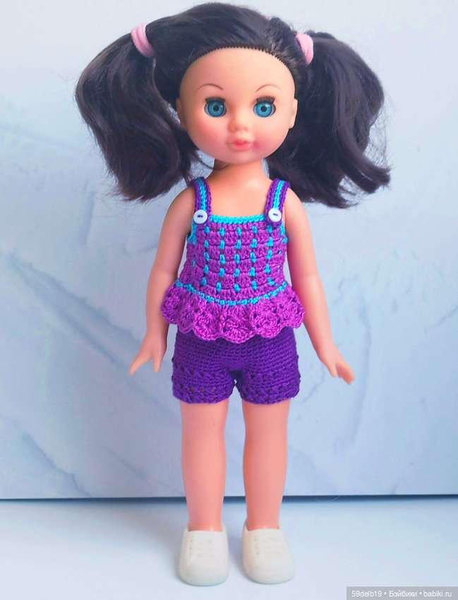 Летний костюмчик с шортами для куклы Эли Весна 30 см (фото 2)