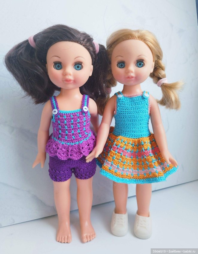 Летний костюмчик с шортами для куклы Эли Весна 30 см (фото 9)