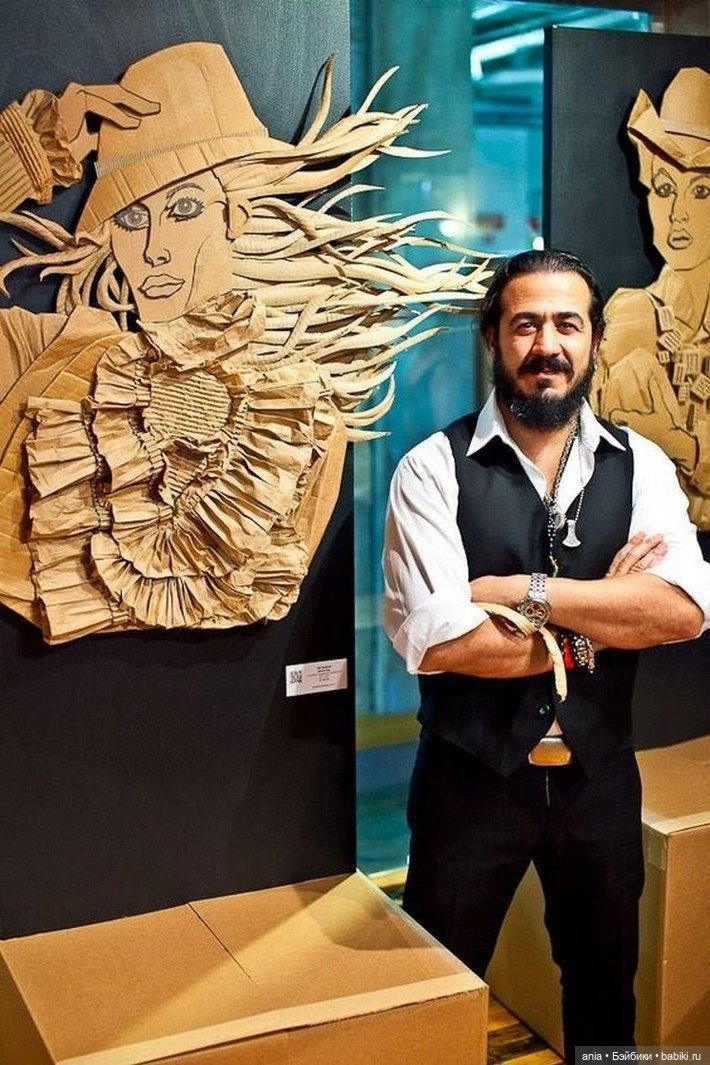 Картонные скульптуры Ali Golzad (фото 4)