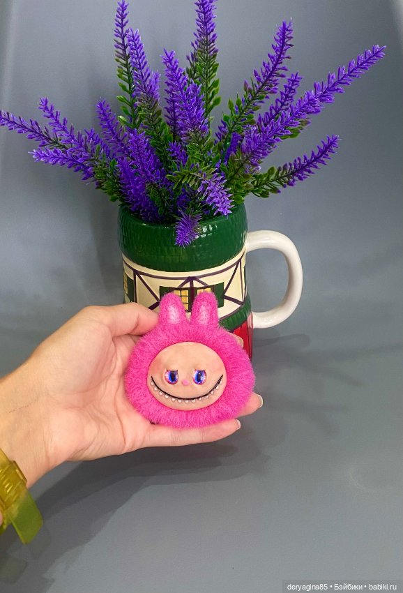 Брошь лабубу — Валяные игрушки из шерсти: сухое валяние