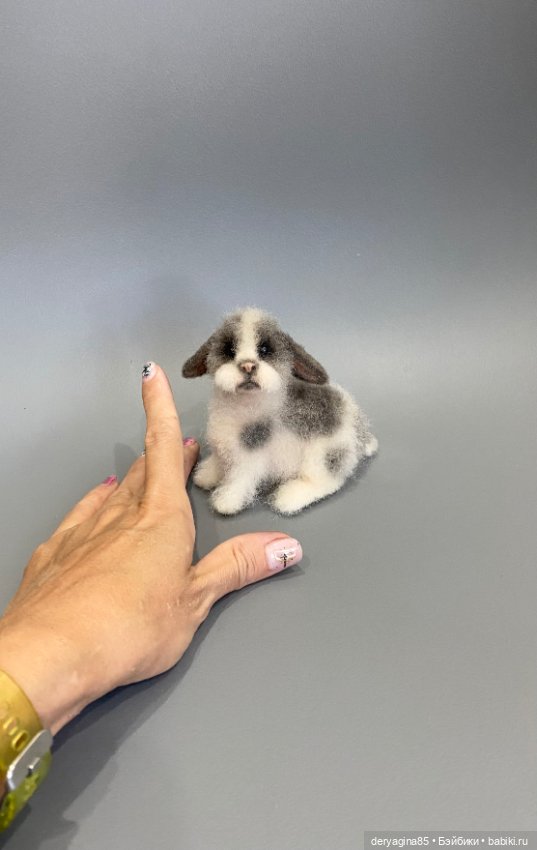 Кролик — Валяные игрушки из шерсти: сухое валяние