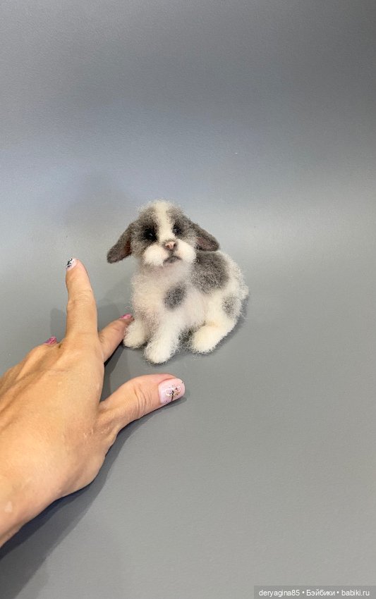 Кролик — Валяные игрушки из шерсти: сухое валяние