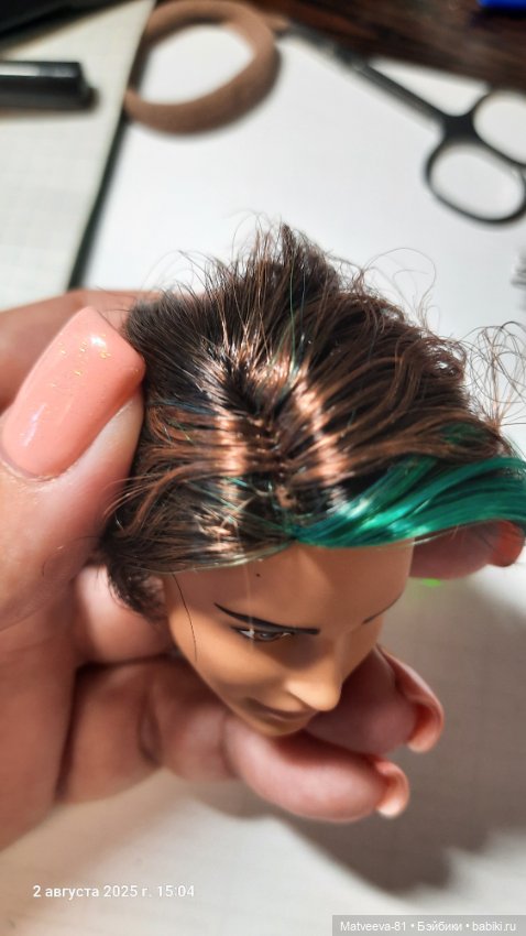 Как перепрошить зелёные пряди кену экстра (фото 5)