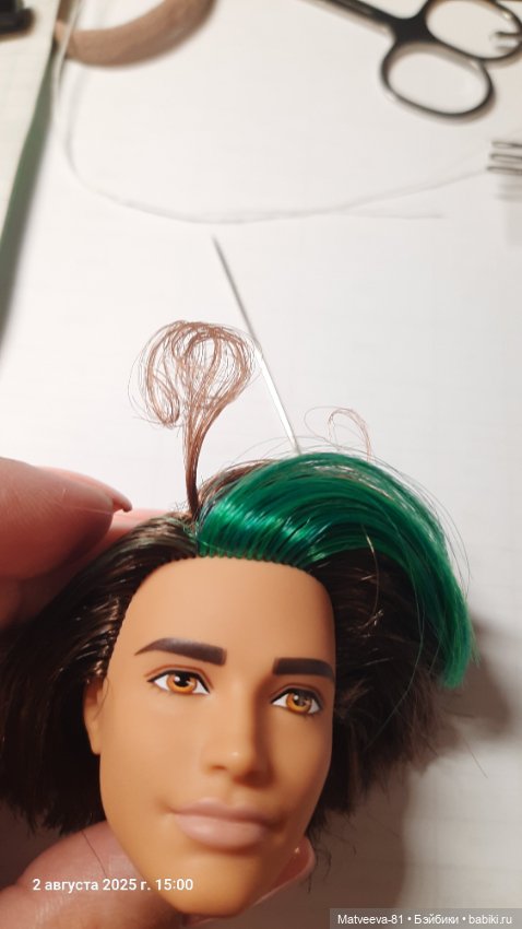 Как перепрошить зелёные пряди кену экстра (фото 4)