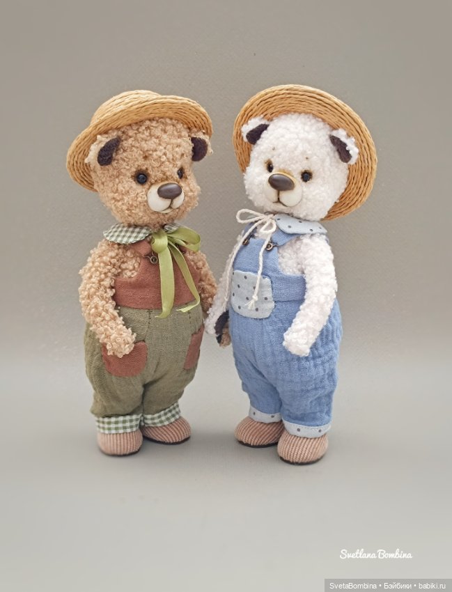 Капучинка и Пломбирчик — Игрушки в смешанной технике (мех и глина): Арт (фото 5)