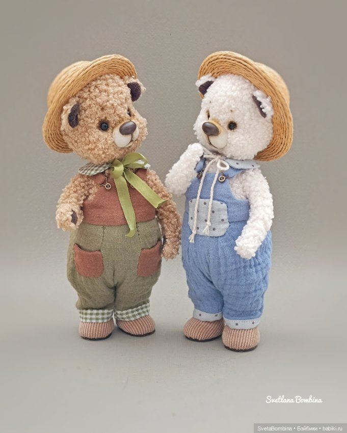 Капучинка и Пломбирчик — Игрушки в смешанной технике (мех и глина): Арт (фото 3)