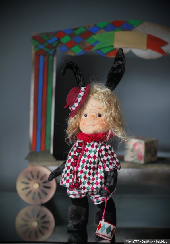 Зайка в цирке — Авторские текстильные куклы: Вальдорфские (фото 3)