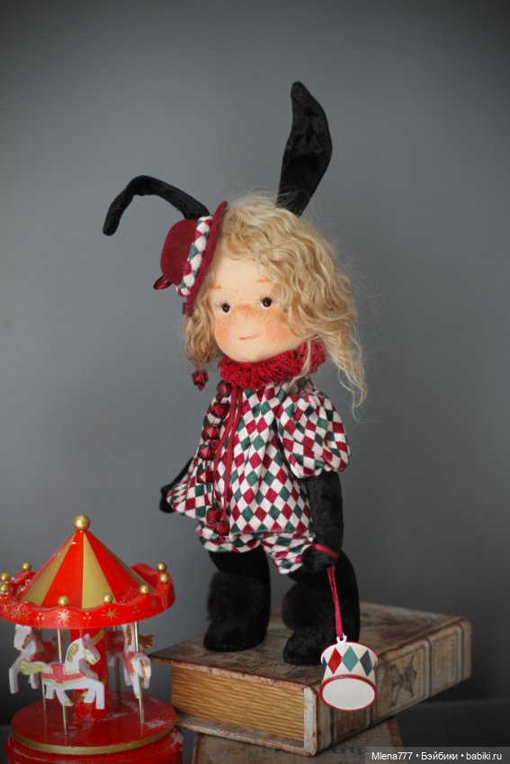 Зайка в цирке — Авторские текстильные куклы: Вальдорфские (фото 8)
