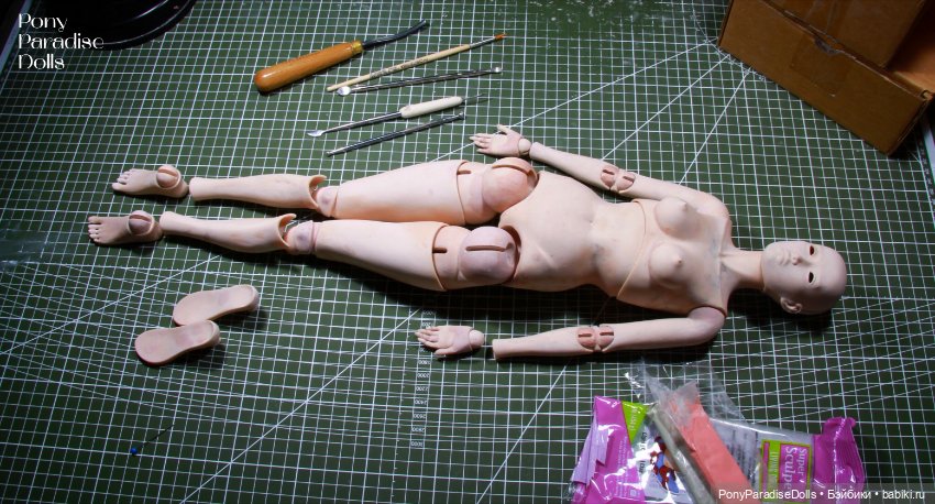 Сборка куклы 🏵️ — Авторские шарнирные куклы своими руками: лепка