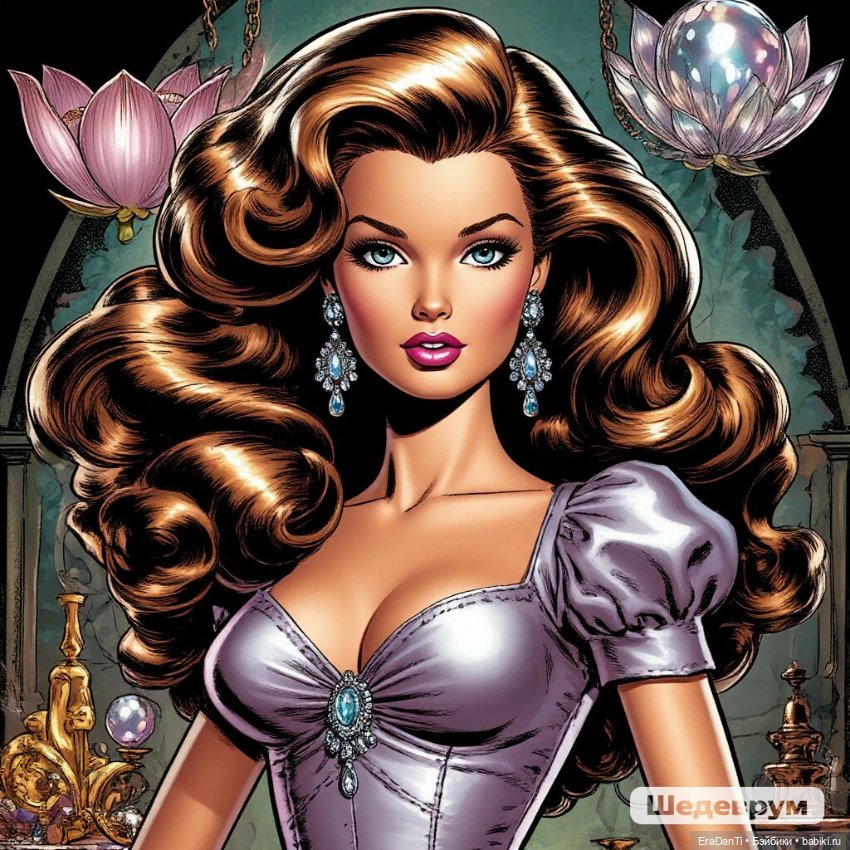 Барби в стиле супергеройских комиксов (нейросеть) 💝