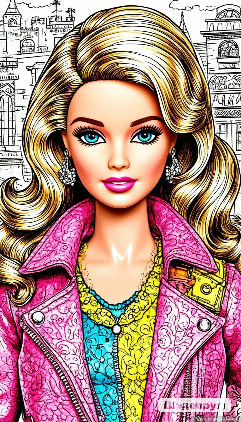 Барби в стиле супергеройских комиксов (нейросеть) 💝 (фото 3)