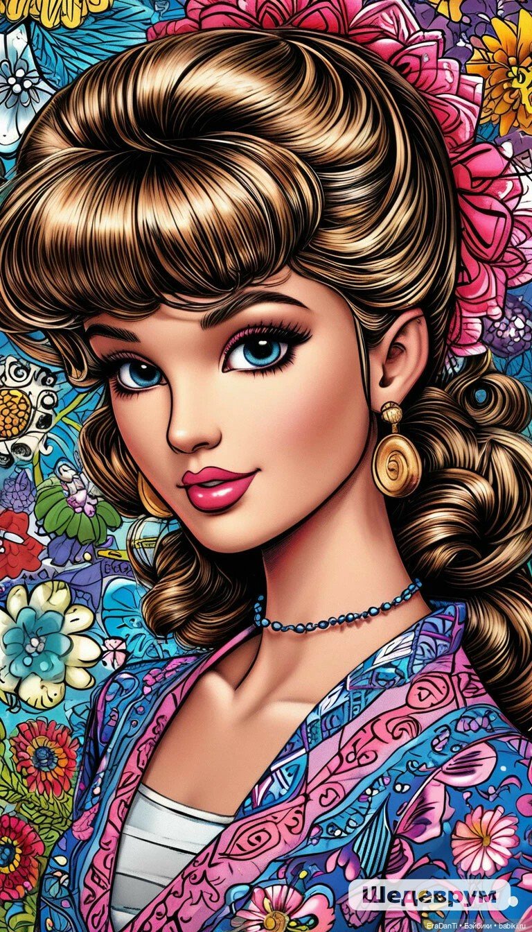 Барби в стиле супергеройских комиксов (нейросеть) 💝 (фото 5)