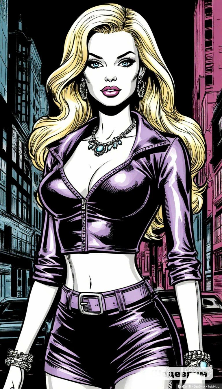 Барби в стиле супергеройских комиксов (нейросеть) 💝