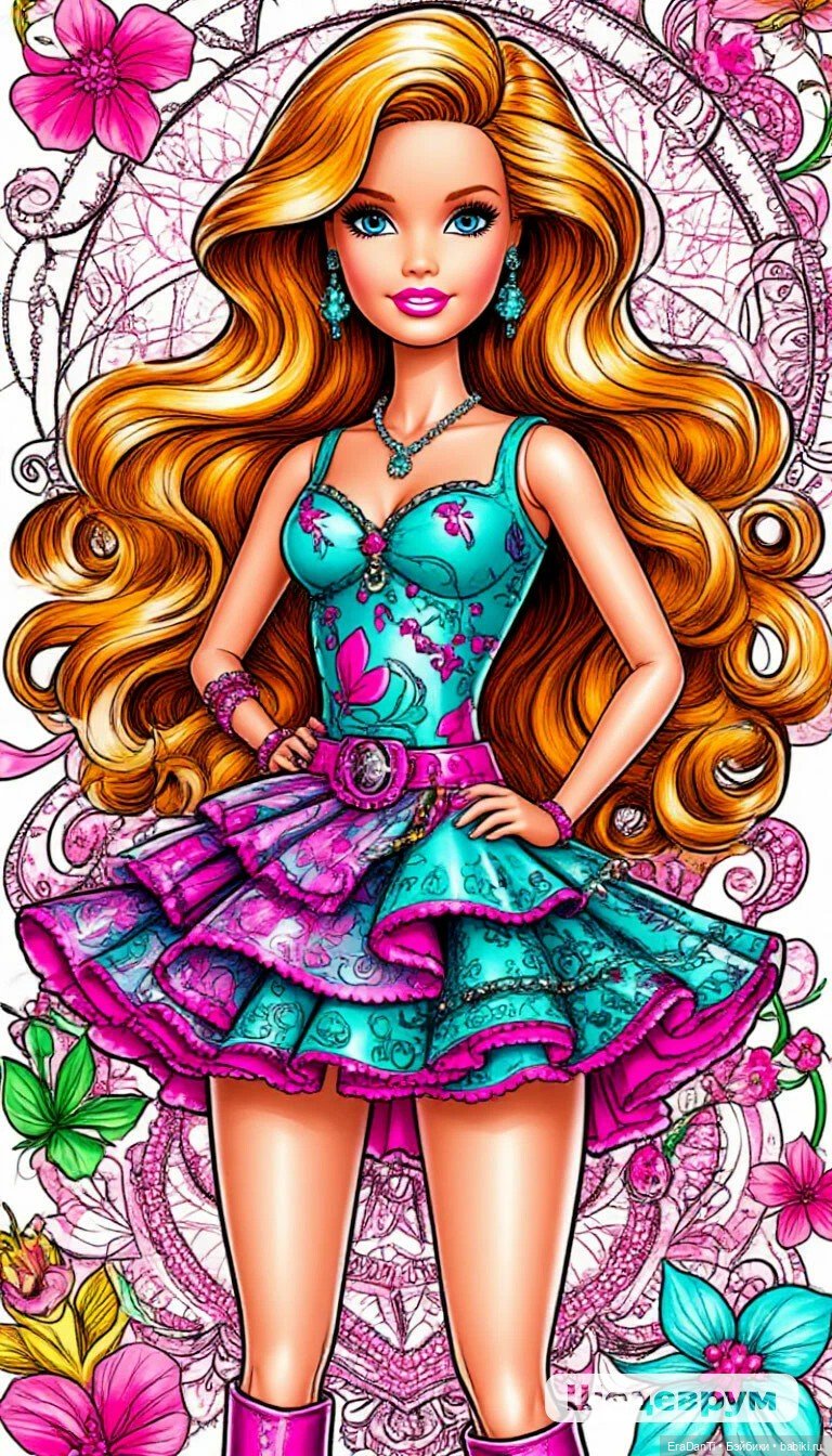 Барби в стиле супергеройских комиксов (нейросеть) 💝