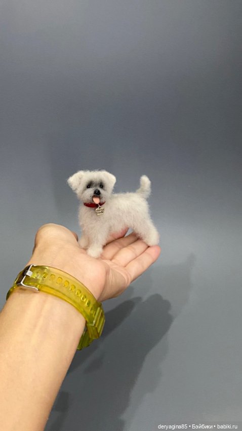 Болонка — Валяные игрушки из шерсти: сухое валяние