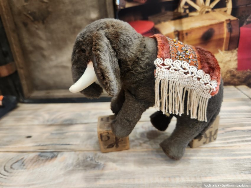 🎪 Винтажный Цирковой Слон на тележке— очарование ручной работы! 🐘✨ (фото 6)