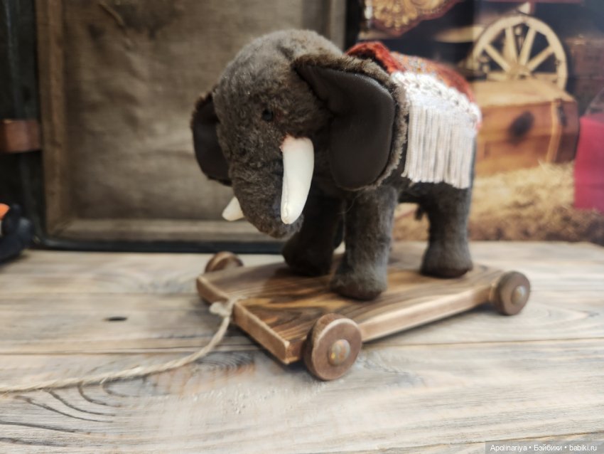 🎪 Винтажный Цирковой Слон на тележке— очарование ручной работы! 🐘✨ (фото 2)