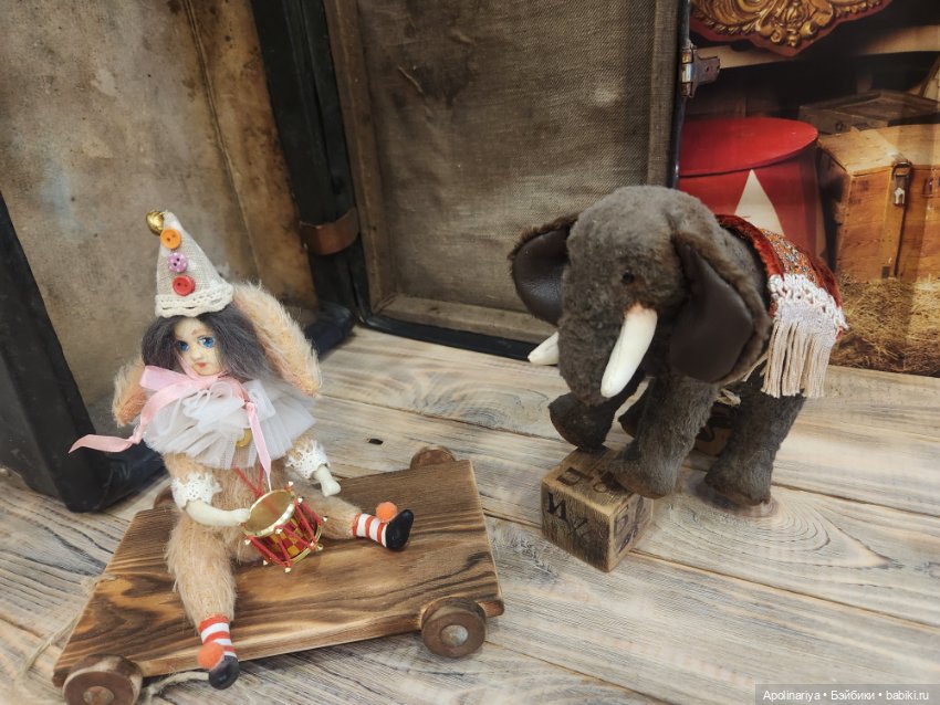 🎪 Винтажный Цирковой Слон на тележке— очарование ручной работы! 🐘✨ (фото 8)