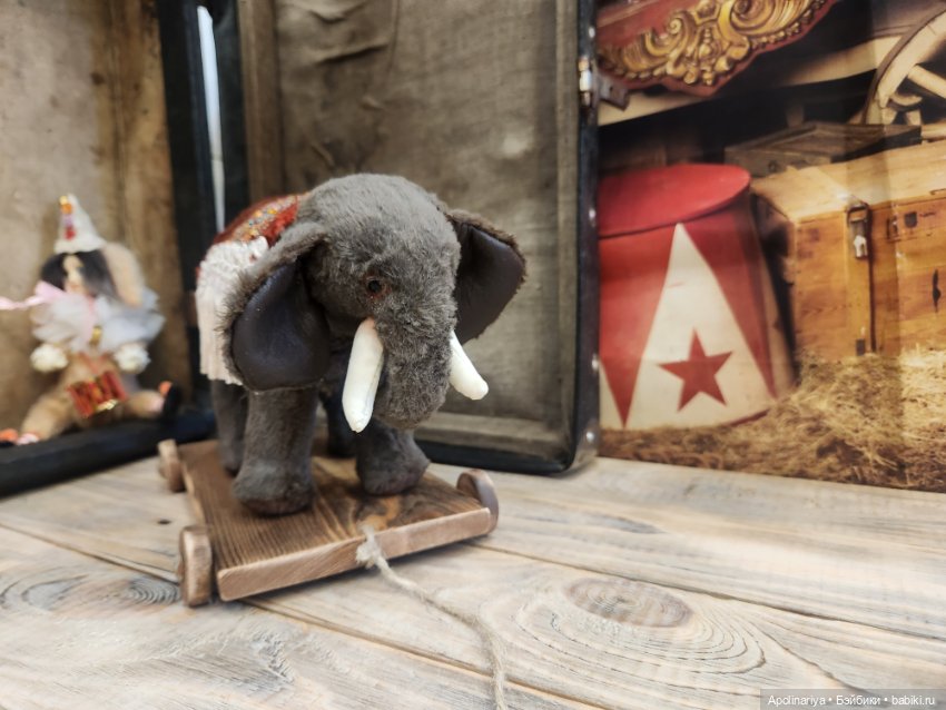 🎪 Винтажный Цирковой Слон на тележке— очарование ручной работы! 🐘✨ (фото 5)