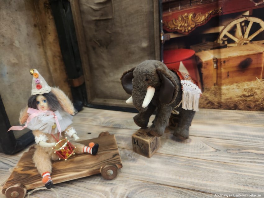 🎪 Винтажный Цирковой Слон на тележке— очарование ручной работы! 🐘✨ (фото 10)