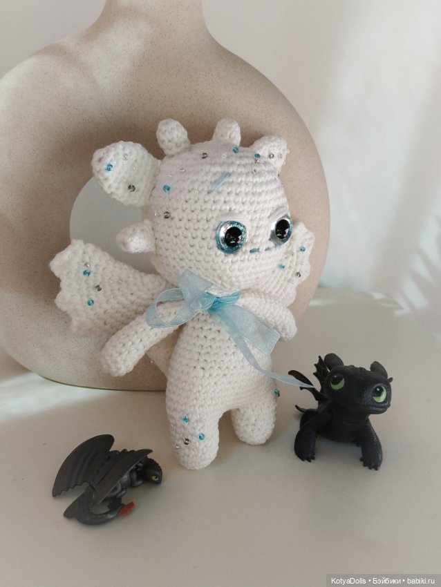 Дневная фурия Light Fury — Вязаные игрушки и амигуруми: крючком (фото 4)