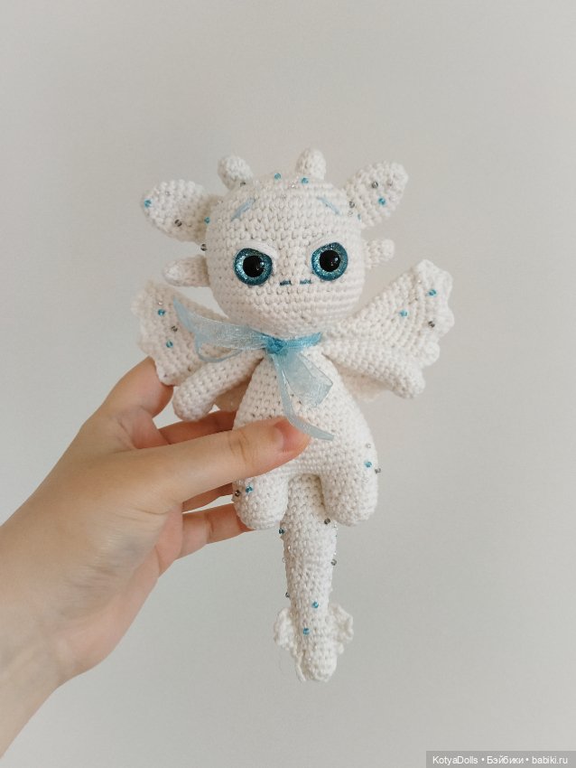 Дневная фурия Light Fury — Вязаные игрушки и амигуруми: крючком