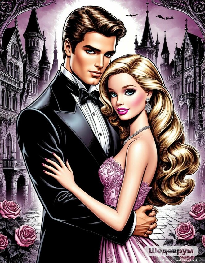 Готическая Барби 🧛🏼‍♀️🧛🏻‍♂️(нейросеть)