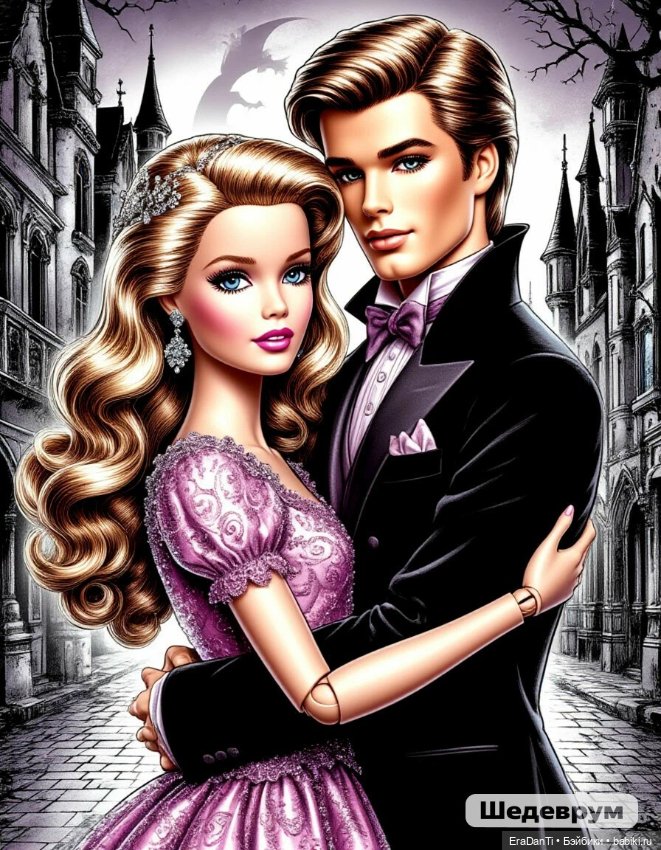 Готическая Барби 🧛🏼‍♀️🧛🏻‍♂️(нейросеть)