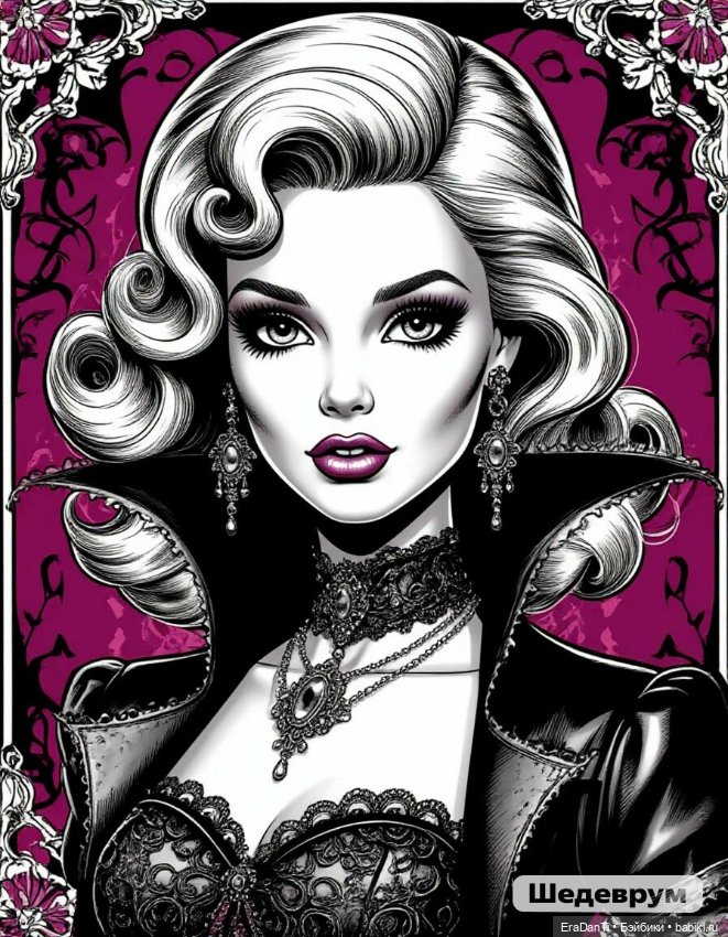 Готическая Барби 🧛🏼‍♀️🧛🏻‍♂️(нейросеть) (фото 4)