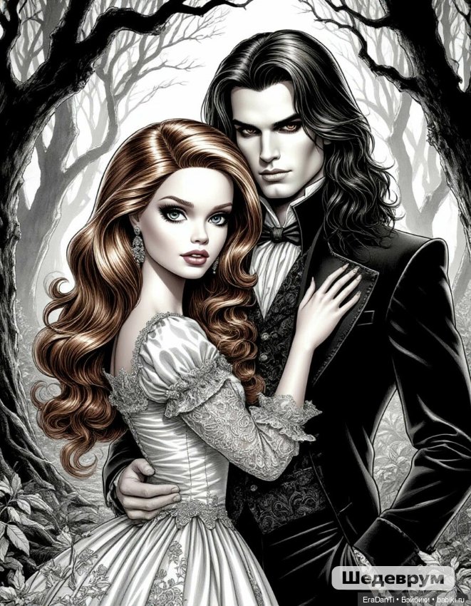 Готическая Барби 🧛🏼‍♀️🧛🏻‍♂️(нейросеть)