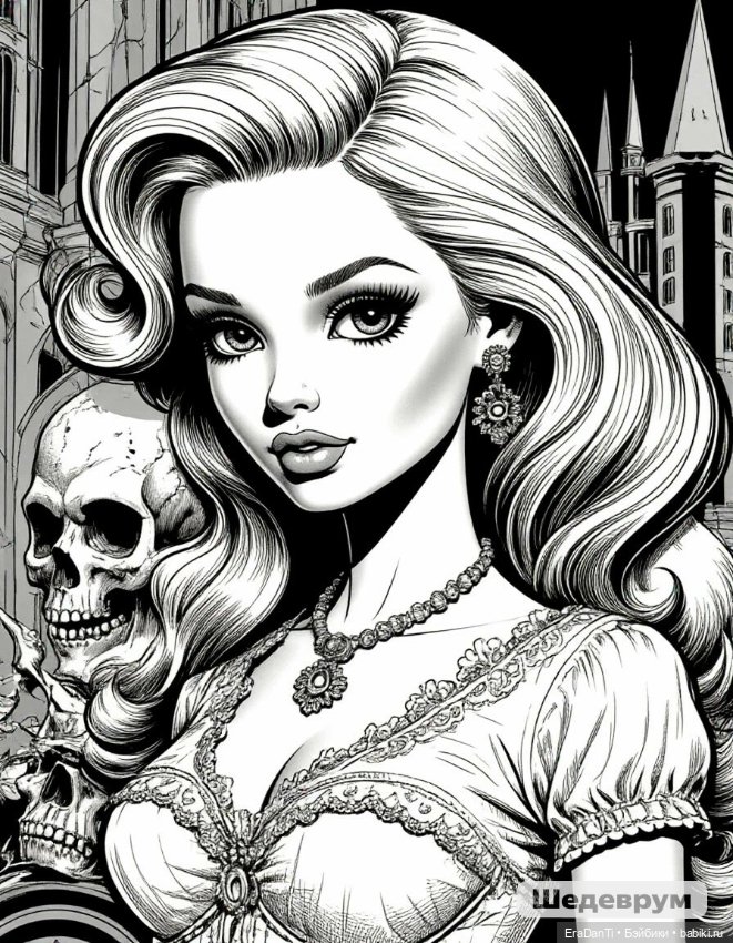 Готическая Барби 🧛🏼‍♀️🧛🏻‍♂️(нейросеть) (фото 5)