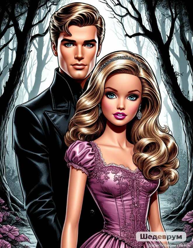 Готическая Барби 🧛🏼‍♀️🧛🏻‍♂️(нейросеть)