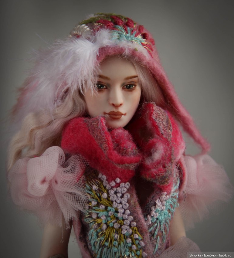 Сирин и Алконост. Фарфоровые шарнирные куклы (фото 10)